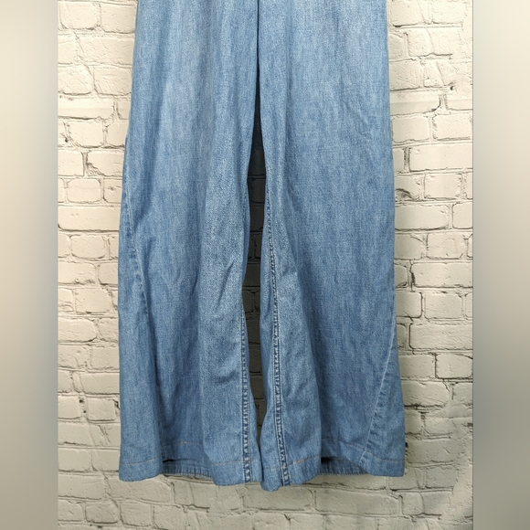 Free People Margot Blue Denim Jumpsuit - Picture 8 of 12